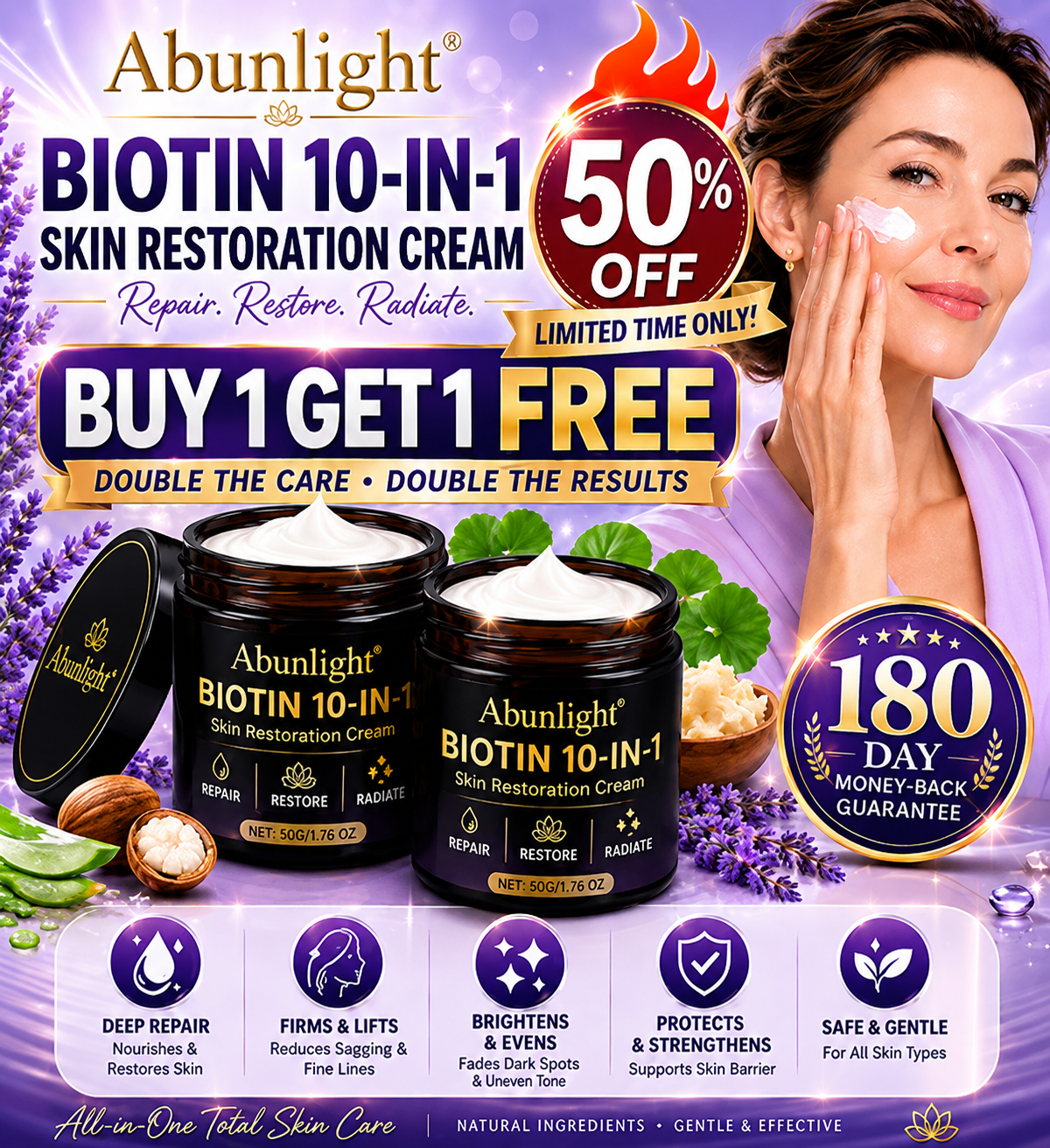 Abunlight BIOTIN 10-IN-1 SKIN RESTORATION CREAM